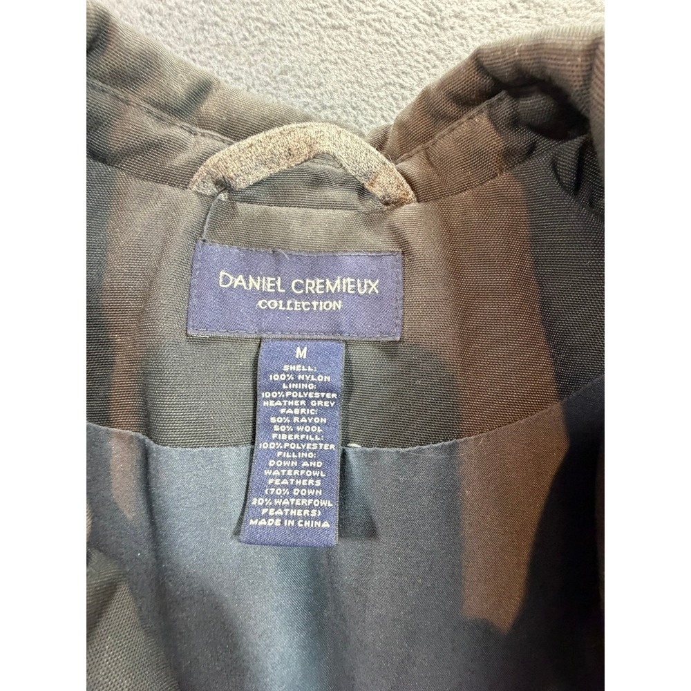 Daniel Cremieux Collection Mens Down Puffer Vest Black Quilted Full Zip Button M - Picture 7 of 13